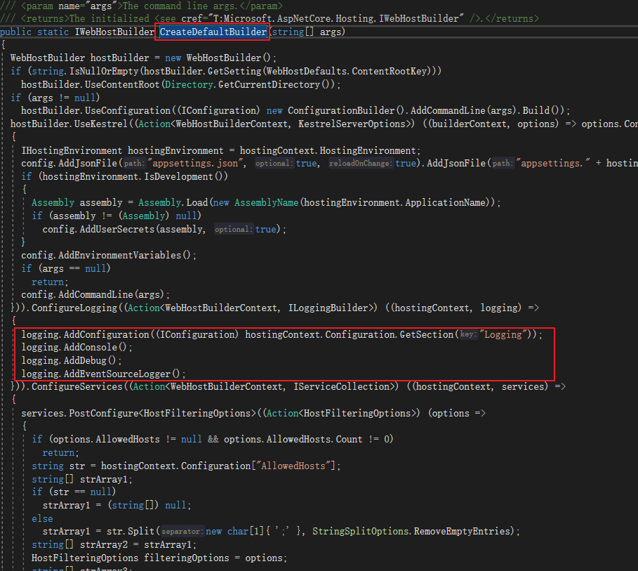 CreateDefaultBuilder